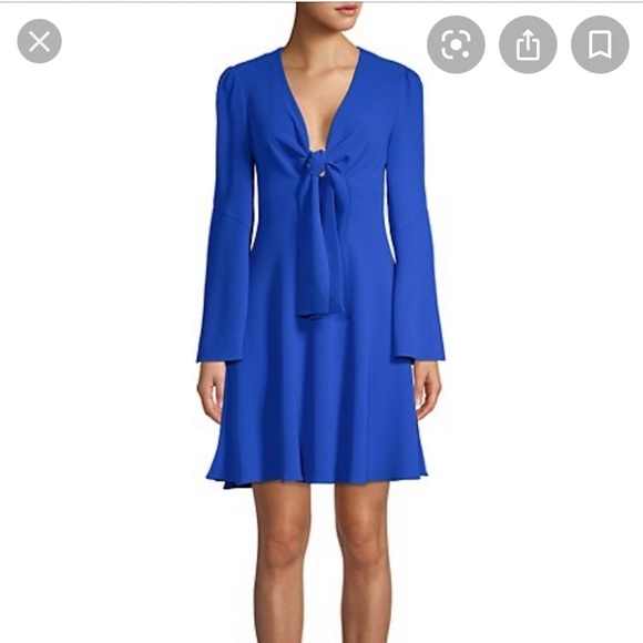DVF tie front mini dress in Sapphire size 8 - Picture 6 of 8